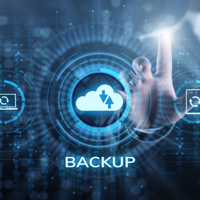 Backup Software Application Database internet technology concept.