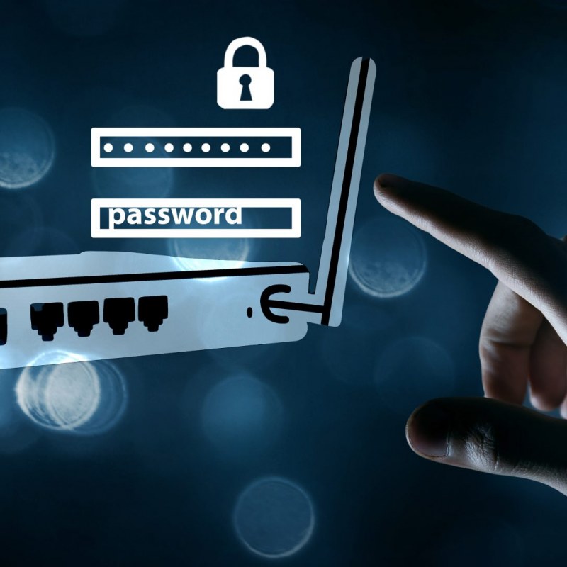 Wifi icon and padlock. Security wifi internet and Private network  concept